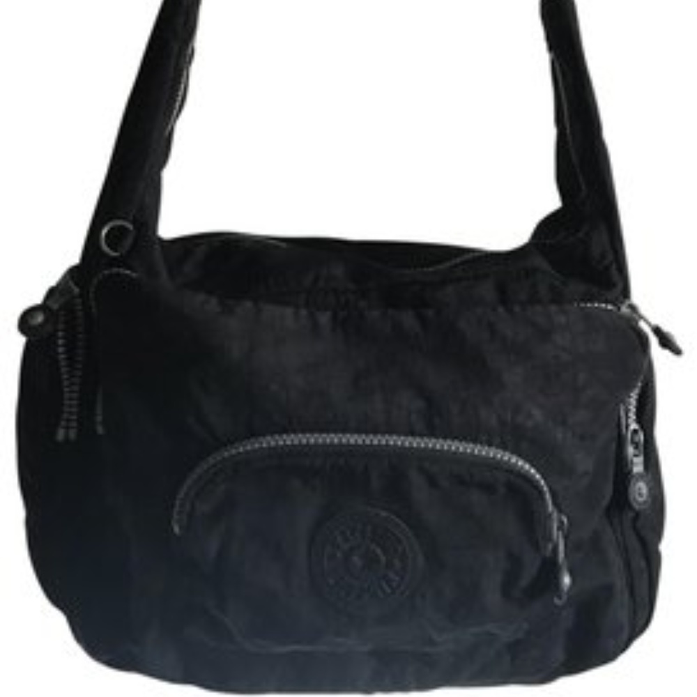 Kipling Black Nylon Medium Crossbody Bag